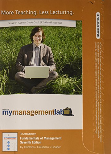 Book Mymanagementlab with No E-Book Student Access Code Card for Fundamentals of Management free
