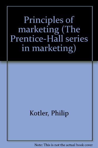 Book Principles of marketing (The Prentice-Hall series in marketing) free