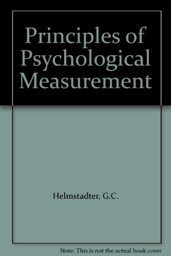 Book Principles Of Psychological Measurement free