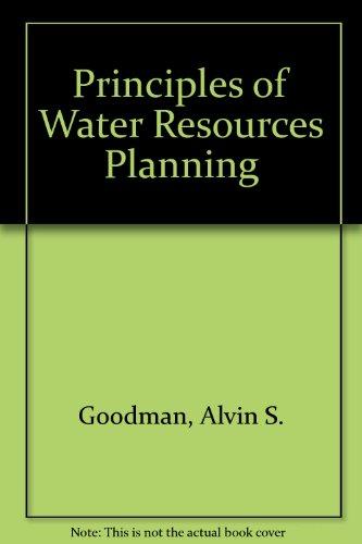 Book Principles of Water Resources Planning free