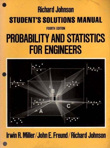 Book Probability And Statistics For Engineers: Student's Solutions Manual free