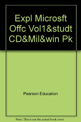 Book Expl Microsft Offc Vol1&studt Cd&mil&win Pk free