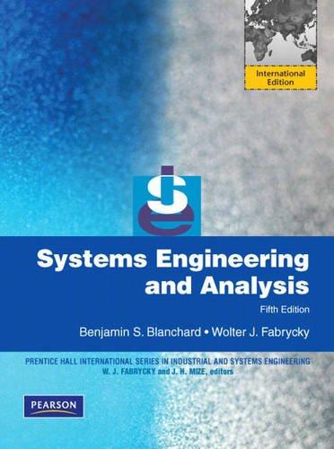 Book SYSTEMS ENGINEERING AND ANALYSIS, INTERNATIONAL VERSION free