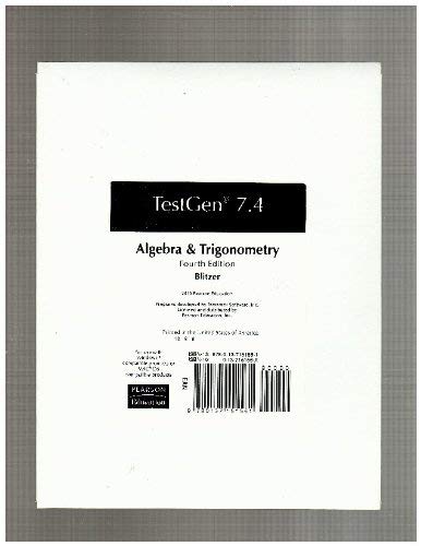 Book Test Gen 7.4 Algebra & Trigonometry 4th Edition free