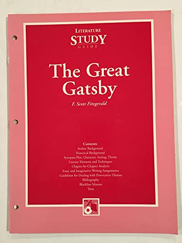 Book Literature Study Guide: The Grat Gatsby free