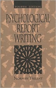 Book Psychological Report Writing (4th Edition) free