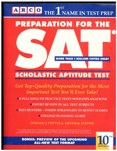 Book Preparation for the Sat: Scholastic Aptitude Test (Arco Academic Test Preparation Series) free