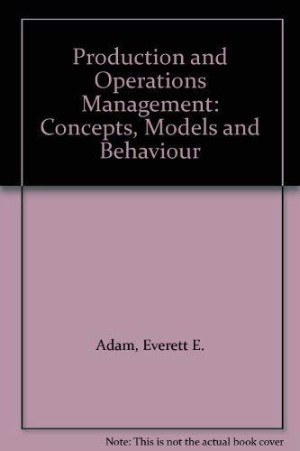 Book Production and operations management: Concepts, models, and behavior free