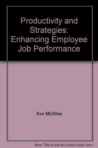 Book Productivity Strategies: Enhancing Employee Job Performance free