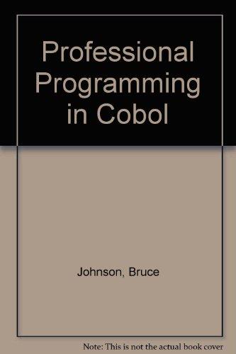 Book Professional Programming in Cobol free
