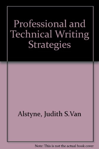 Book Professional And Technical Writing Strategies free