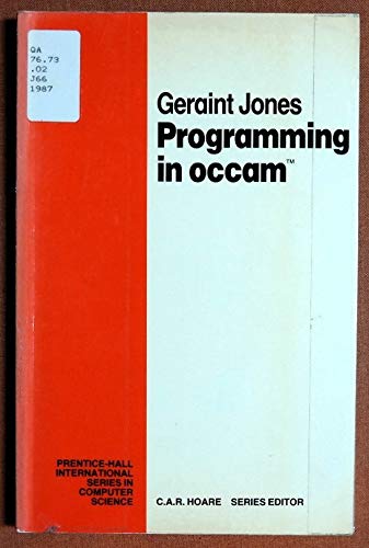 Book Programming in Occam (Prentice-hall International Series in Computer Science) free