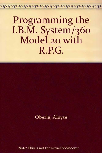 Book Programming The I.b.m. System/360 Model 20 With R.p.g. free