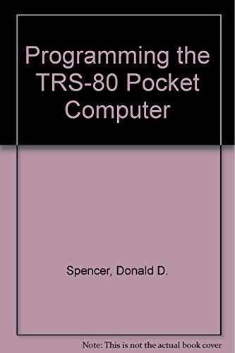 Book Programming The Trs 80 Pocket Computer free