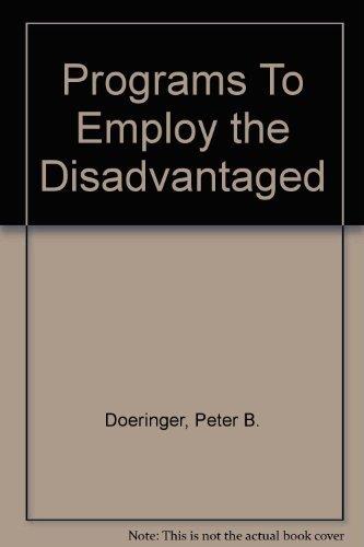 Book Programs to employ the disadvantaged, free