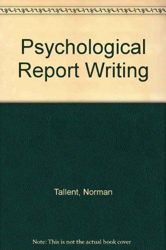 Book Psychological report writing free