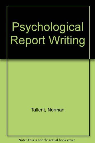 Book Psychological report writing free