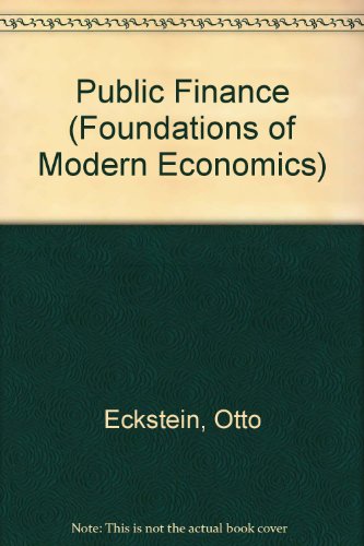 Book Public Finance (foundations Of Modern Economics Series) free