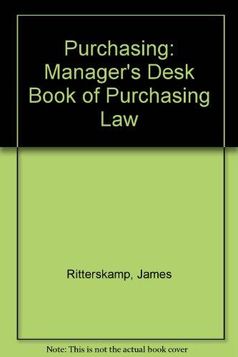 Book Purchasing manager's desk book of purchasing law free