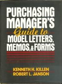 Book Purchasing Manager's Guide To Model Letters, Memos, And Forms free