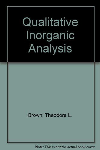 Book Qualitative Inorganic Analysis free
