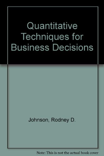Book Quantitative techniques for business decisions free