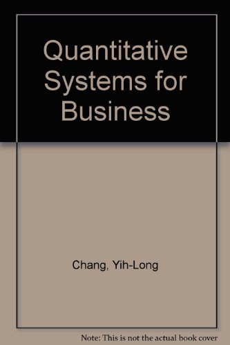 Book Quantitative Systems for Business free
