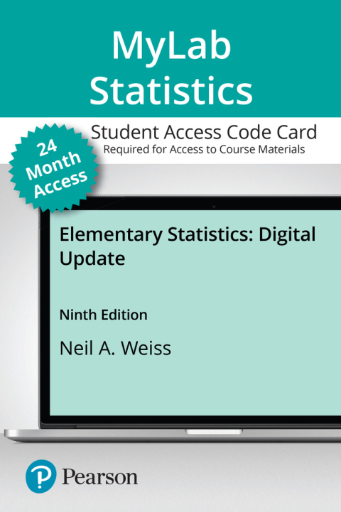Book MyLab Statistics with Pearson eText  -- 24 Month Access -- for Elementary Statistics, MyLab Update free
