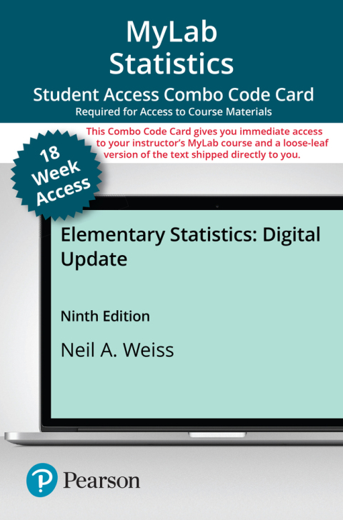 Book MyLab Statistics with Pearson eText -- 18-Week Combo Access -- for Elementary Statistics, MyLab Update free
