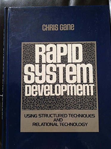 Book Rapid System Development: Using Structured Techniques And Relational Technology free