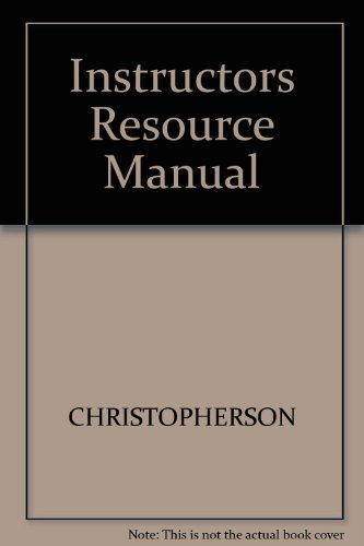 Book Instructor's Resource Manual For Elemental Geosystems, Second Edition (prentice-hall) free