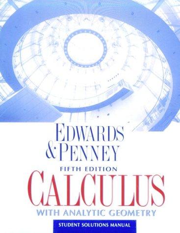 Book Calculus With Analytic Geometry: Student Solutions Manual free