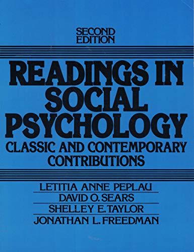 Book Readings In Social Psychology: Classic And Contemporary Contributions free