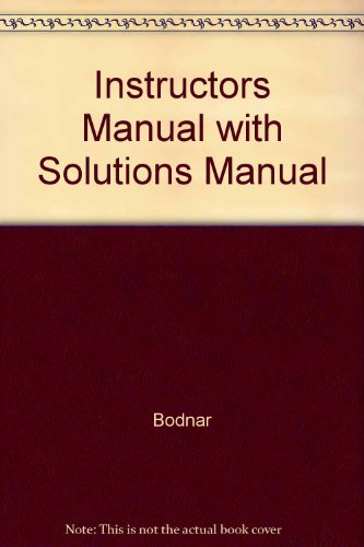 Book Instructors Manual with Solutions Manual free