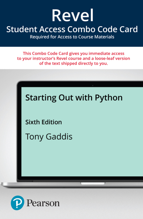 Book Starting Out With Python -- Revel free