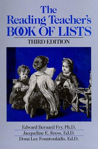 Book Reading Teacher's Book of Lists (Spiral Wire) (J-B Ed: Book of Lists) free