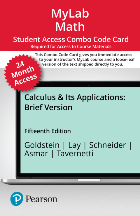 Book MyLab Math with Pearson eText -- 24-Month Combo Access Card -- for Brief Calculus & Its Applications free