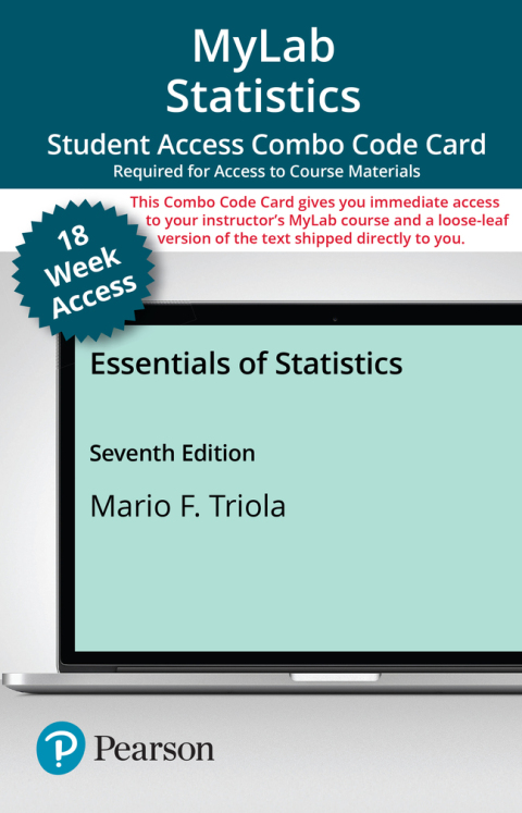 Book Essentials of Statistics -- MyLab Statistics with Pearson eText + Print Combo Access Code free