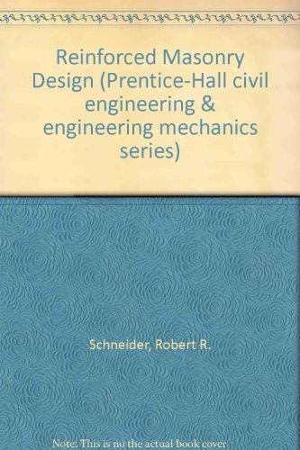Book Reinforced masonry design (Prentice-Hall civil engineering and engineering mechanics series) free