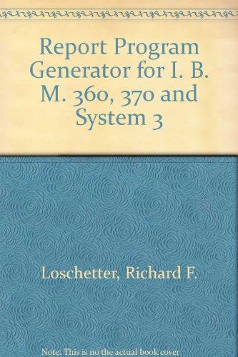 Book Rpg for IBM Systems/360, 370, and System/3 free