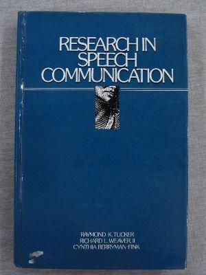 Book Research in Speech Communication free