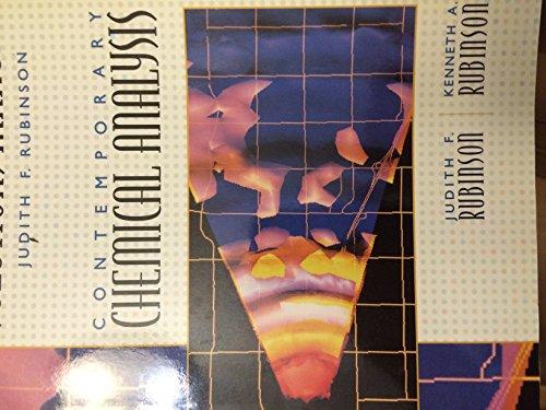 Book Contemporary Chemical Analysis free