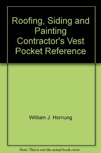 Book Roofing, Siding and Painting Contractor's Vest Pocket Reference Book free