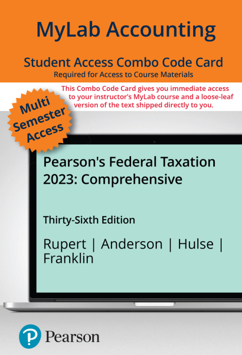 Book Pearson's Federal Taxation 2023 Comprehensive -- MyLab Accounting with Pearson eText free