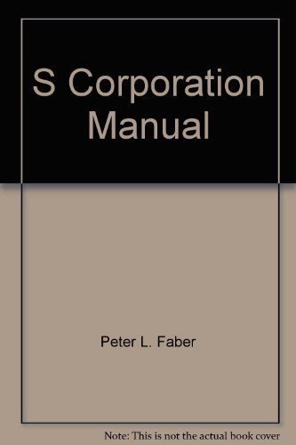 Book S Corporation Manual free