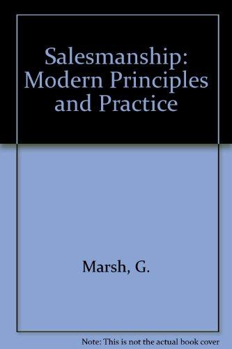 Book Salesmanship: Modern Principles And Practices free