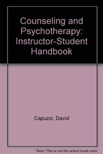 Book Counseling and Psychotherapy: Instructor-Student Handbook free