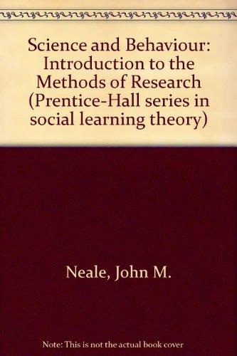 Book Science and Behavior - An Introduction to Methods of Research - Third Edition free