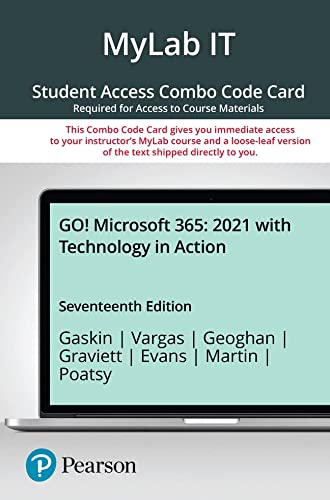 Book GO! 2021 with Technology in Action -- MyLab IT with Pearson eText + Print Combo Access Code free