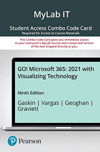 Book GO! 2021 with Visualizing Technology -- MyLab IT with Pearson eText + Print Combo Access Code free
